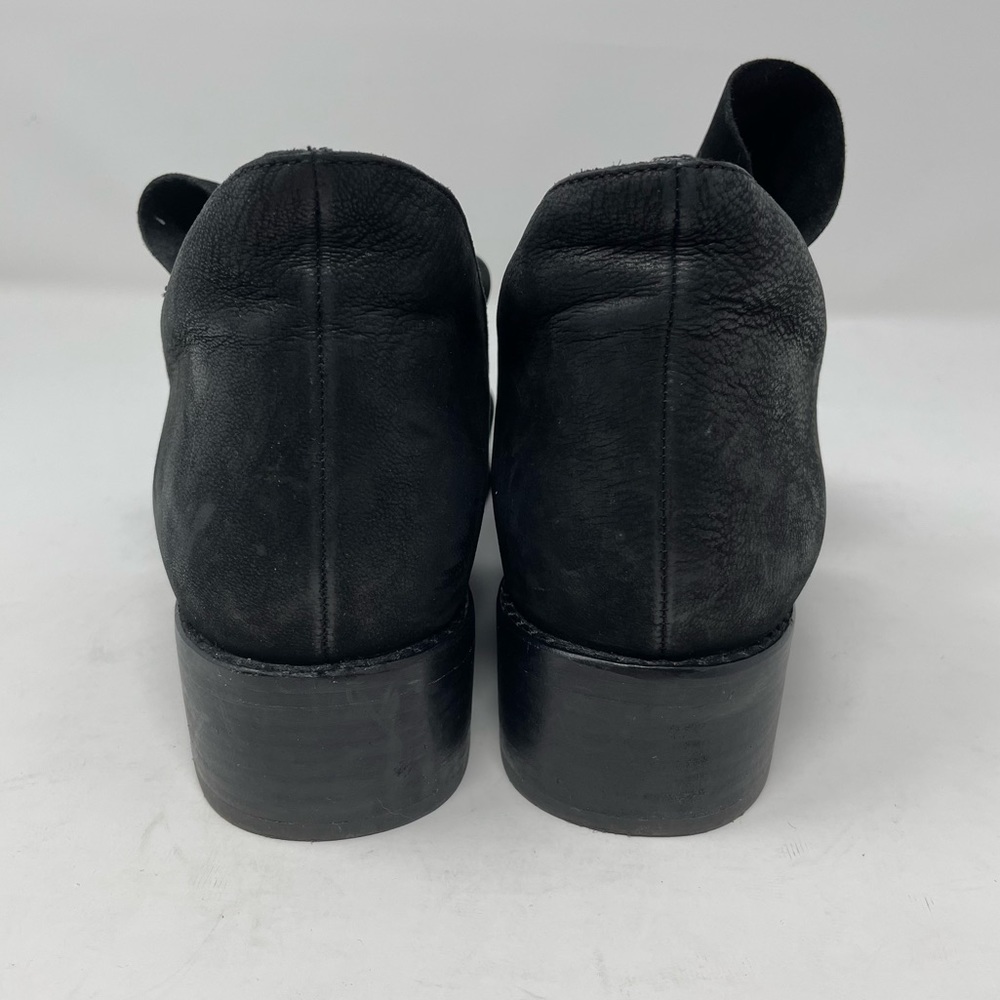 Eileen Fisher Leaf Black Nubuck Booties 10 - Picture 6 of 9